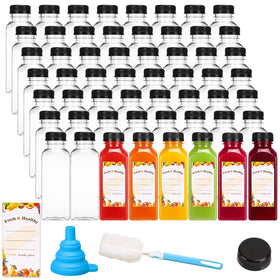 Moretoes juice bottles 56pc with caps for organized daily beverages.