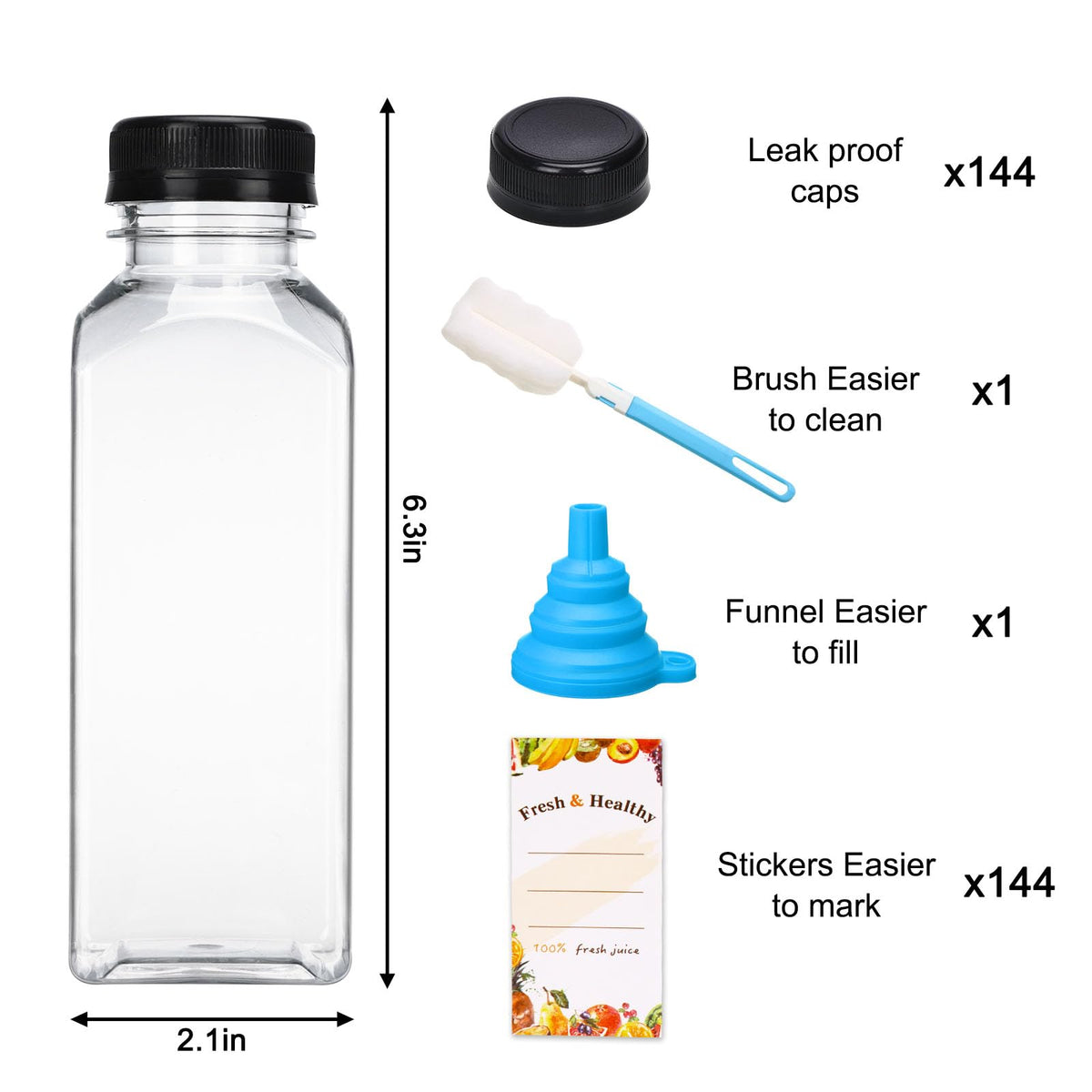Moretoes bulk juice bottle pack for convenient juicing at home.