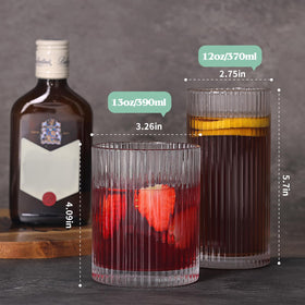 Moretoes origami-style ribbed glass design adds retro elegance
