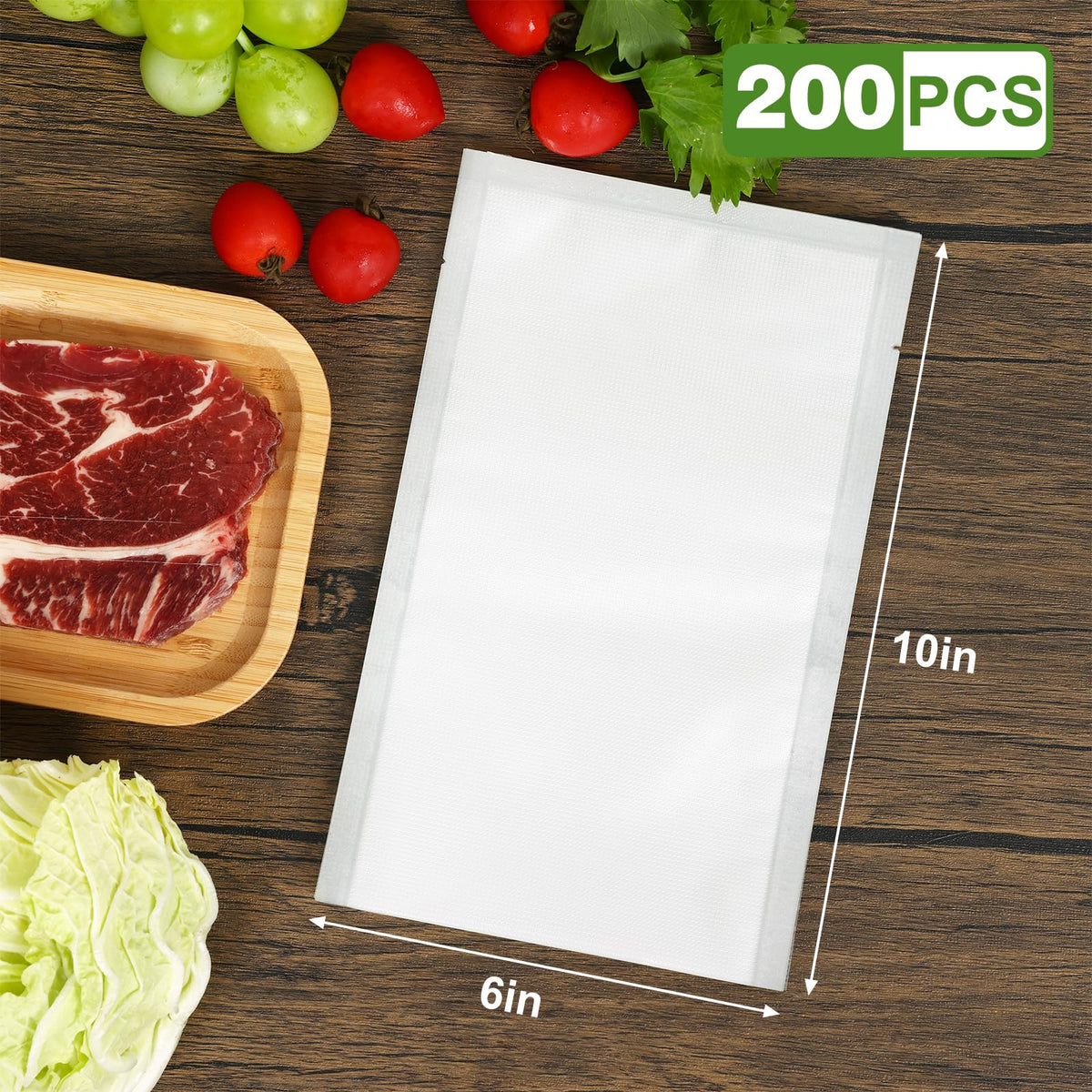 Moretoes pre-cut 6x10 pint bags ready for fast sealing and prep