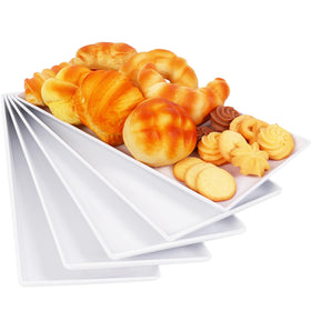 Moretoes rectangle serving trays, 14.5x6 inches, ideal for party platters and snacks.