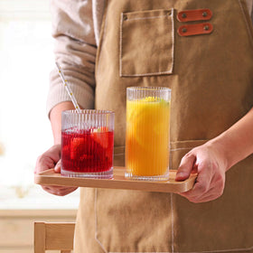 Moretoes ribbed rock glass 13oz perfect for whiskey and ice