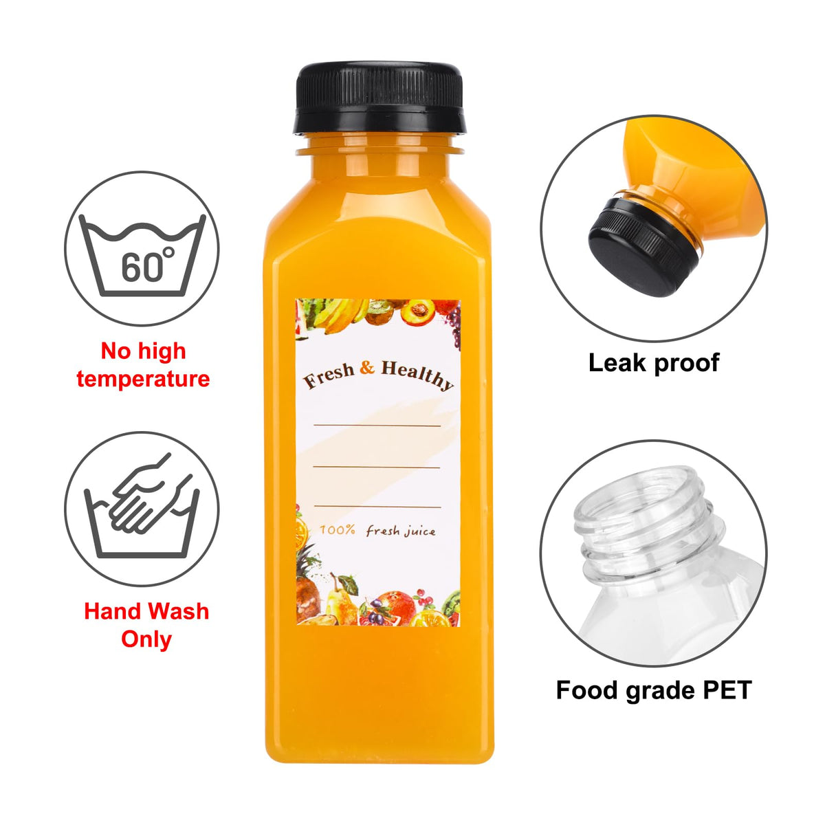 Moretoes silicone funnel and bottle brush aid easy filling and cleaning.