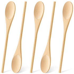 MORGLES wooden spoon 12 inch handle used for mixing in a bowl