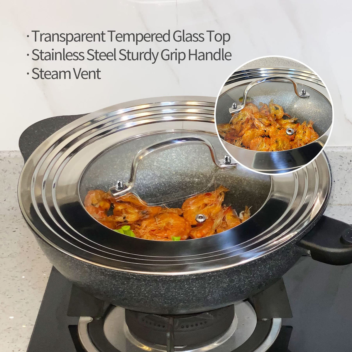 Morikavo lid helps save cupboard space by replacing multiple lids.