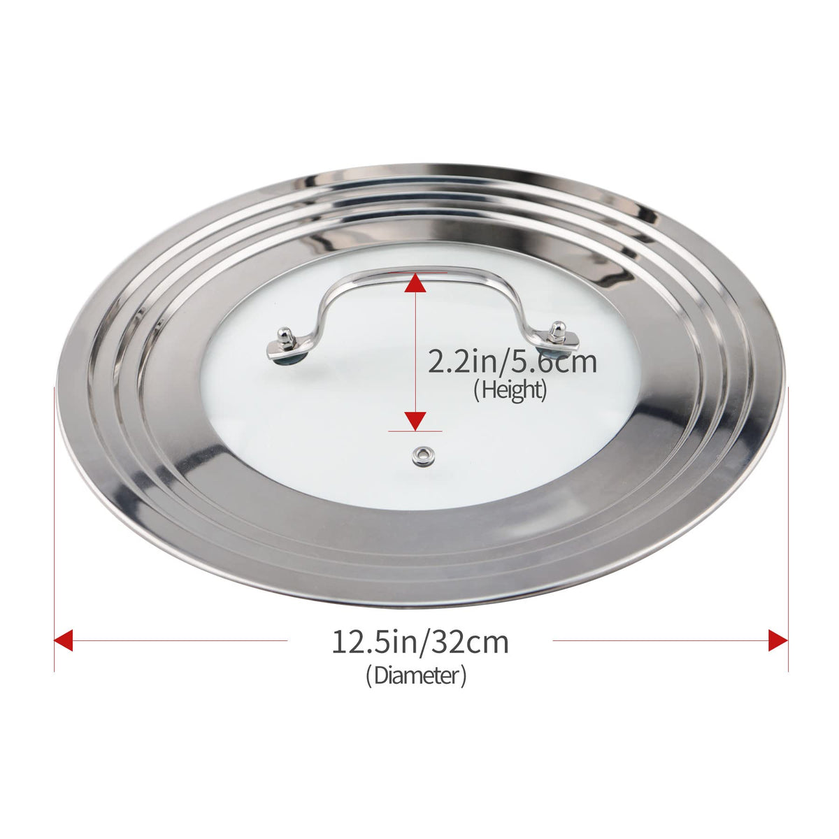 Morikavo universal lid with tempered glass insert allows peeking without losing moisture.