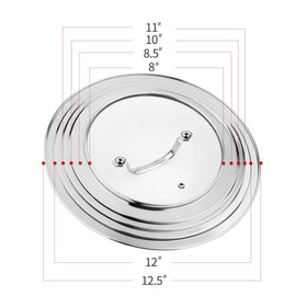Morikavo universal lid for pots, pans, and cast iron showcases versatility.
