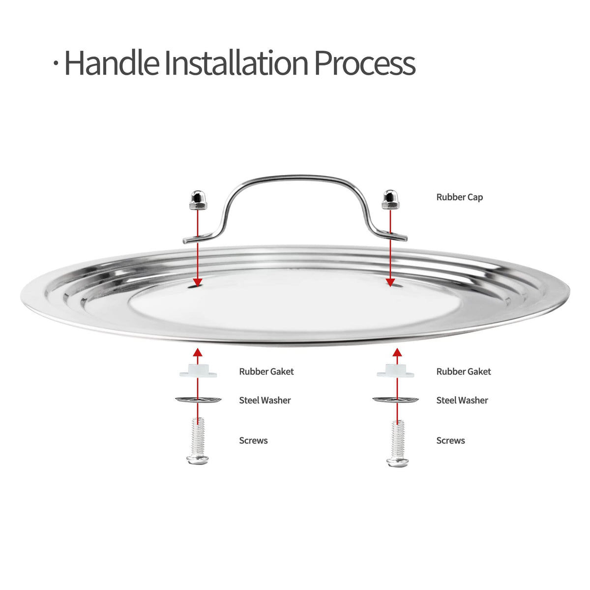 Morikavo stainless steel universal lid shows durable 304 material for everyday cooking.