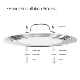 Morikavo stainless steel universal lid shows durable 304 material for everyday cooking.