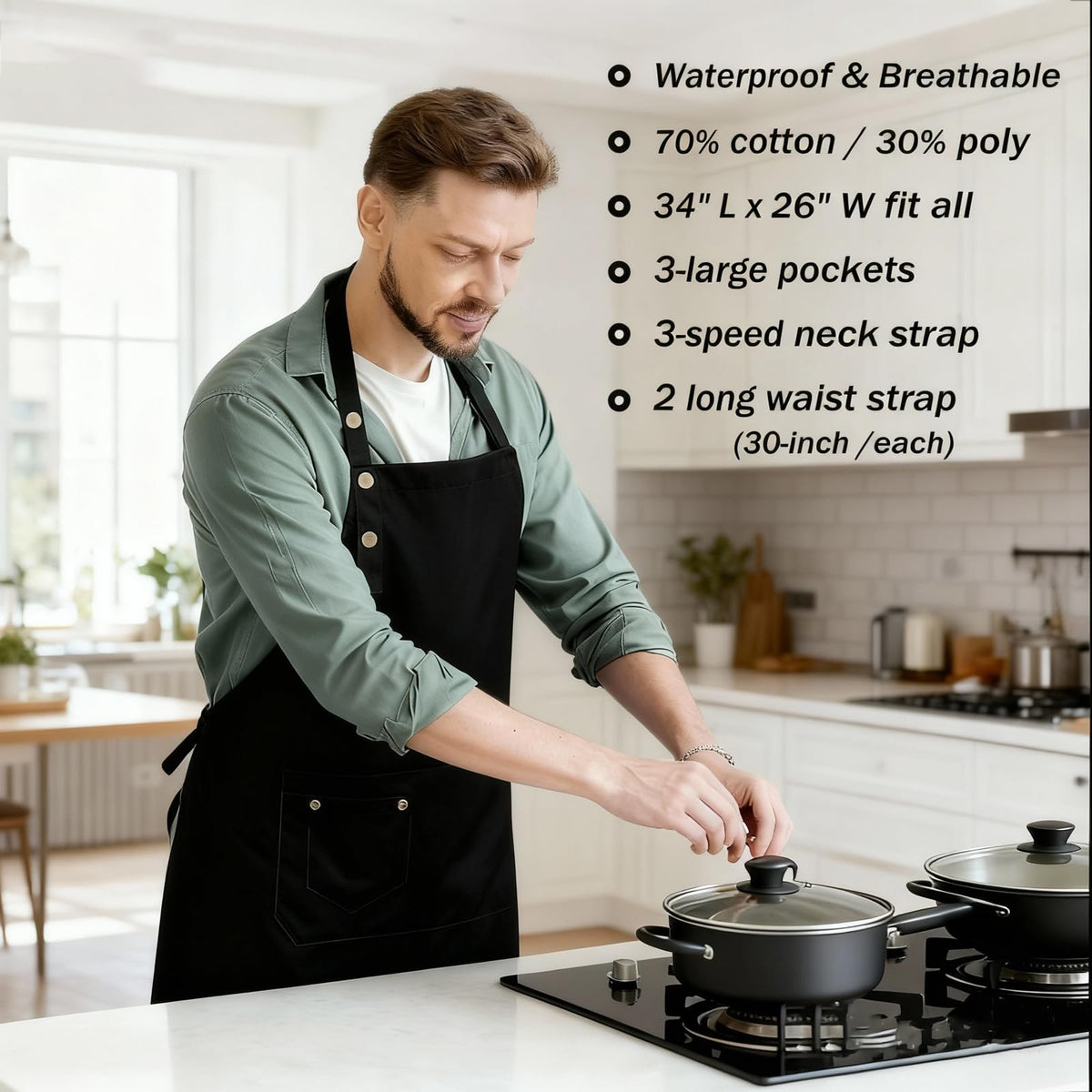 MORNITE Art Apron heavy cotton-poly canvas for durable daily use