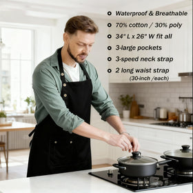MORNITE Art Apron heavy cotton-poly canvas for durable daily use