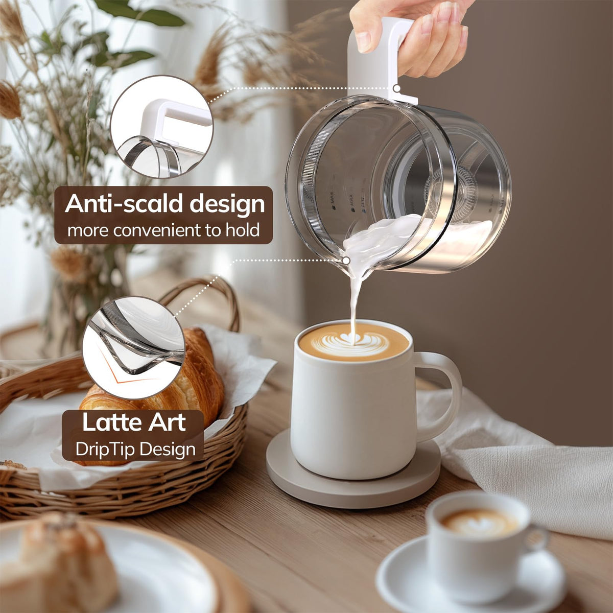 Morpilot dishwasher-safe frother simplifies cleaning after milk drinks