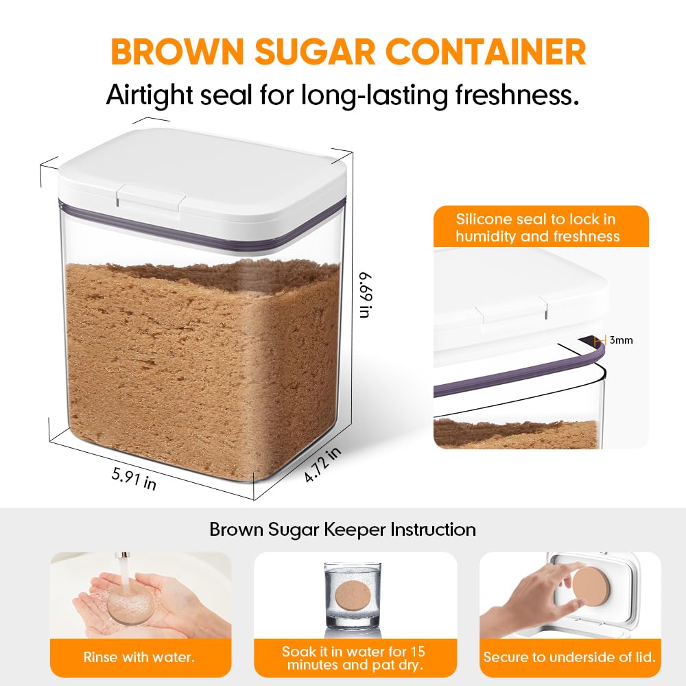 Moryimi 2-quart brown sugar storage showcases spacious capacity for daily use