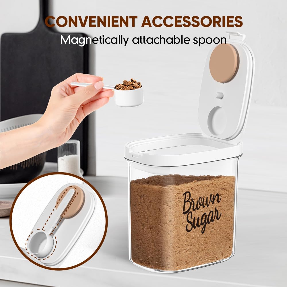 Moryimi transparent container lets you see sugar level without opening.