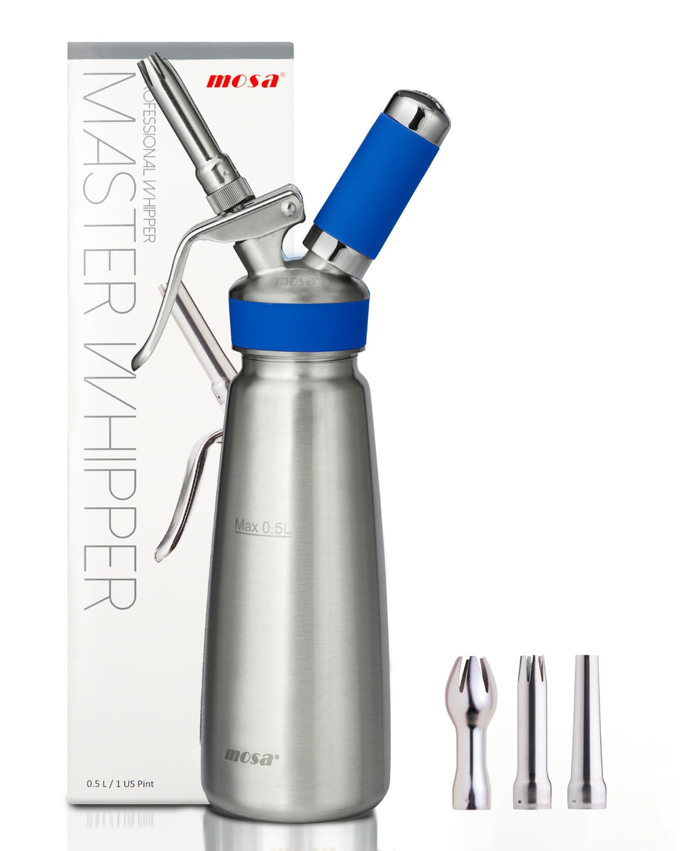 MOSA Professional 1 Pint blue dispenser overview for versatile dessert and beverage prep