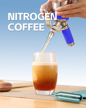 Perfect for whipped cream, nitro coffee, and soda-style drinks