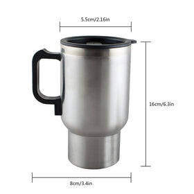 MOSANDON 450ml stainless steel body supports a full mug of warm coffee during trips.