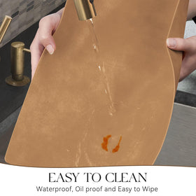 MOSAYT camel placemat 2mm thick protection reducing noise from dinnerware.