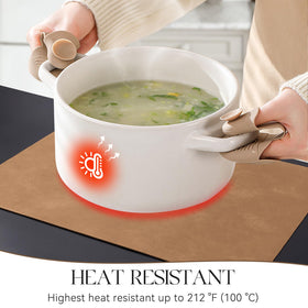 MOSAYT camel placemat waterproof wipe-clean surface ideal for spills.