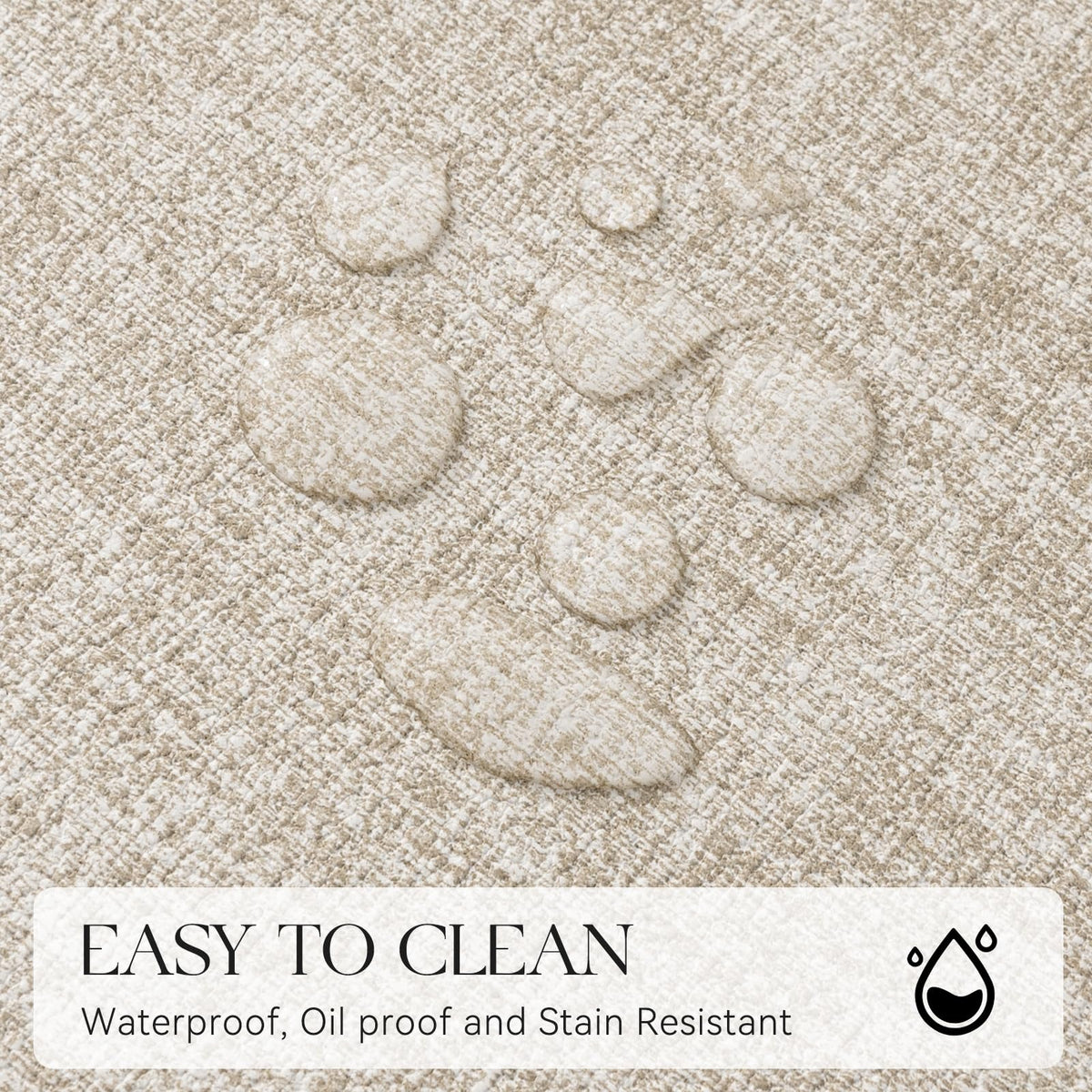 MOSAYT imitation linen texture placemats beige add subtle elegance.