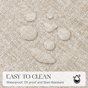 MOSAYT imitation linen texture placemats beige add subtle elegance.