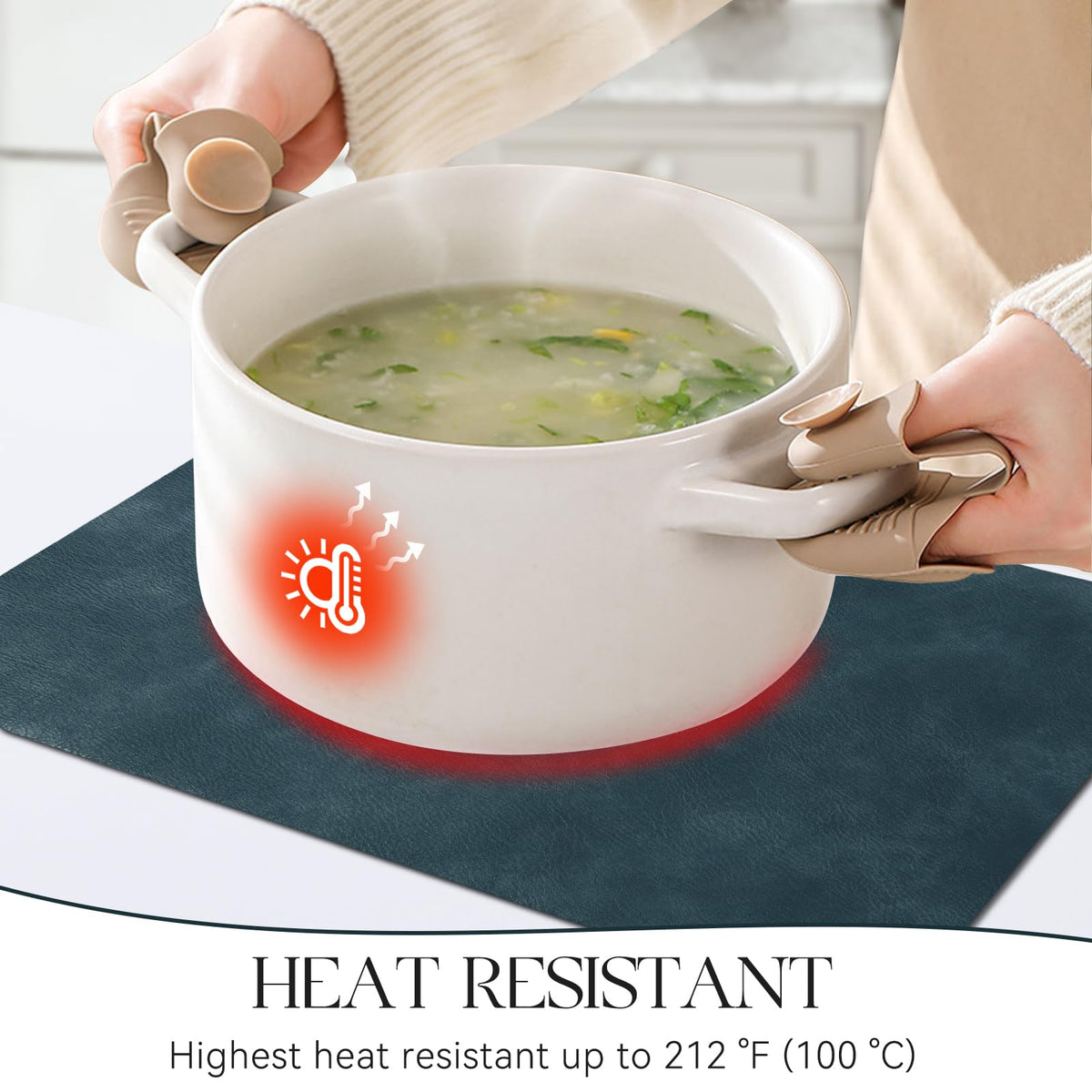 MOSAYT placemats heat-resistant demonstration protecting tableware.