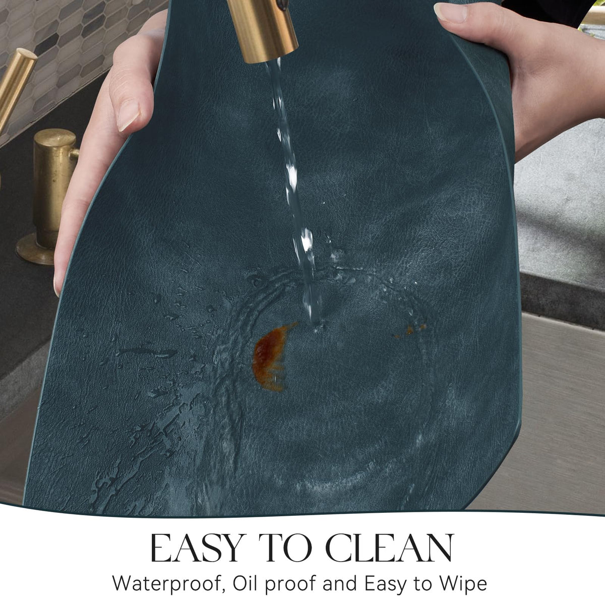 MOSAYT waterproof placemats wipe clean after spills.
