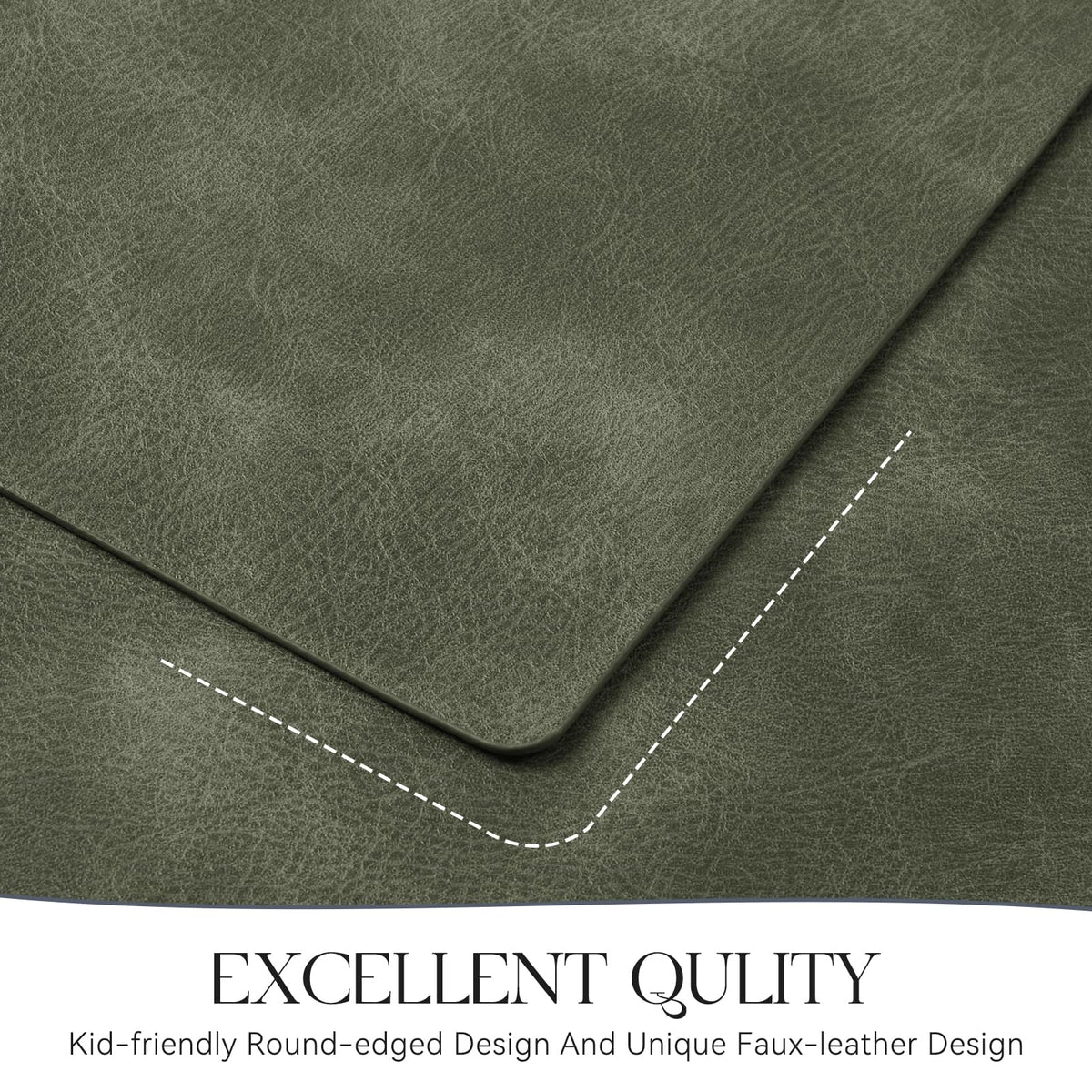 MOSAYT reversible placemats olive green offer two looks