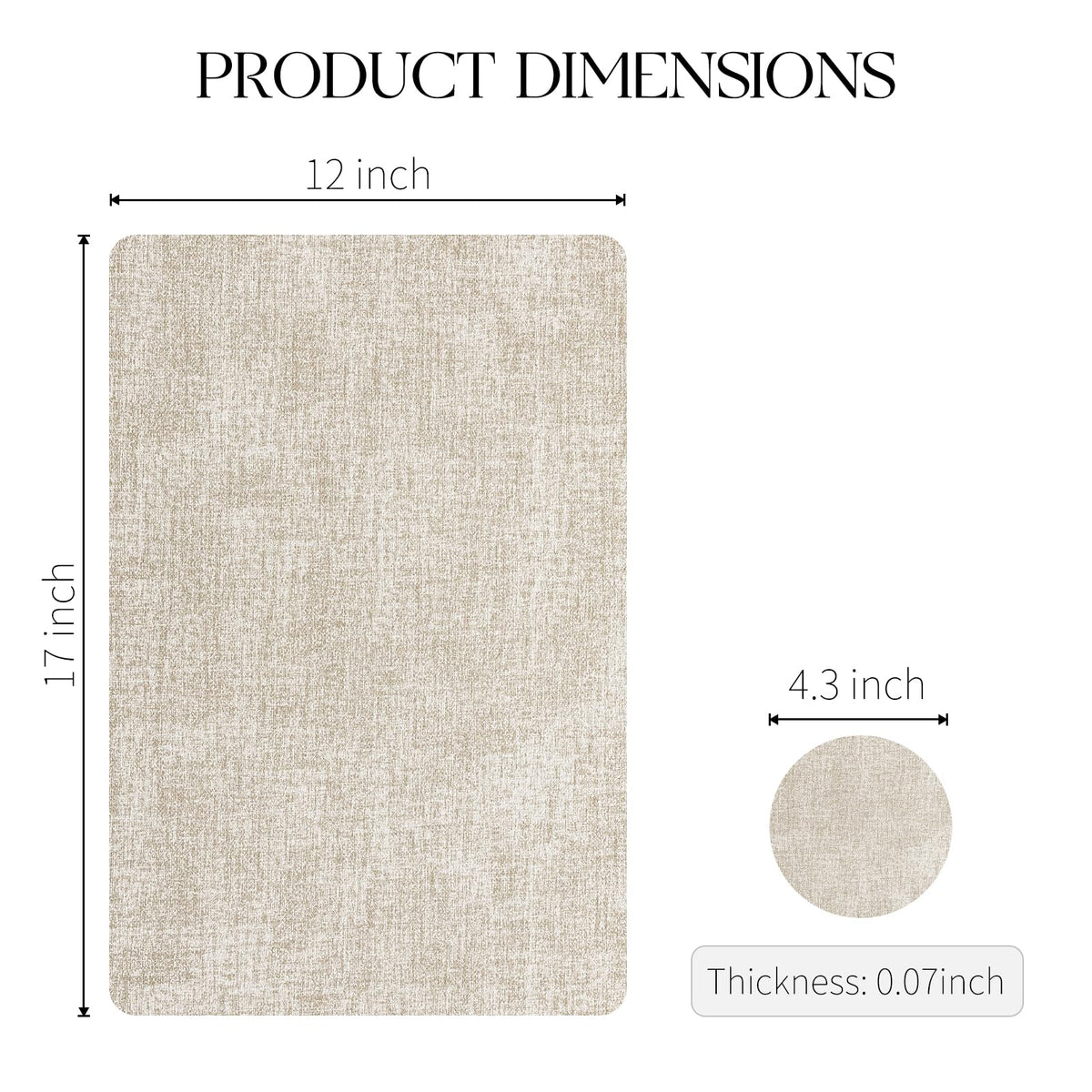 MOSAYT rollable storage placemats beige easy to store.