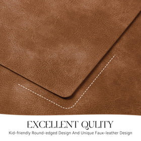 MOSAYT vinyl placemats highlight reversible design for versatile styling.