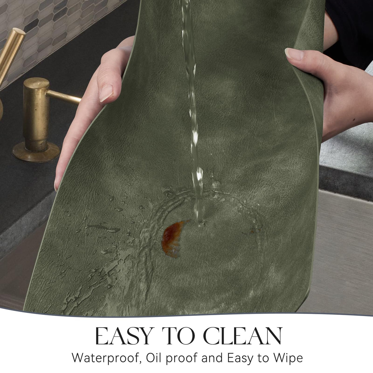 MOSAYT faux cowhide texture placemats convey casual elegance on table.