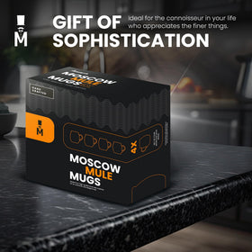 Moscow-Mix gift-ready copper mug set for entertaining hosts.