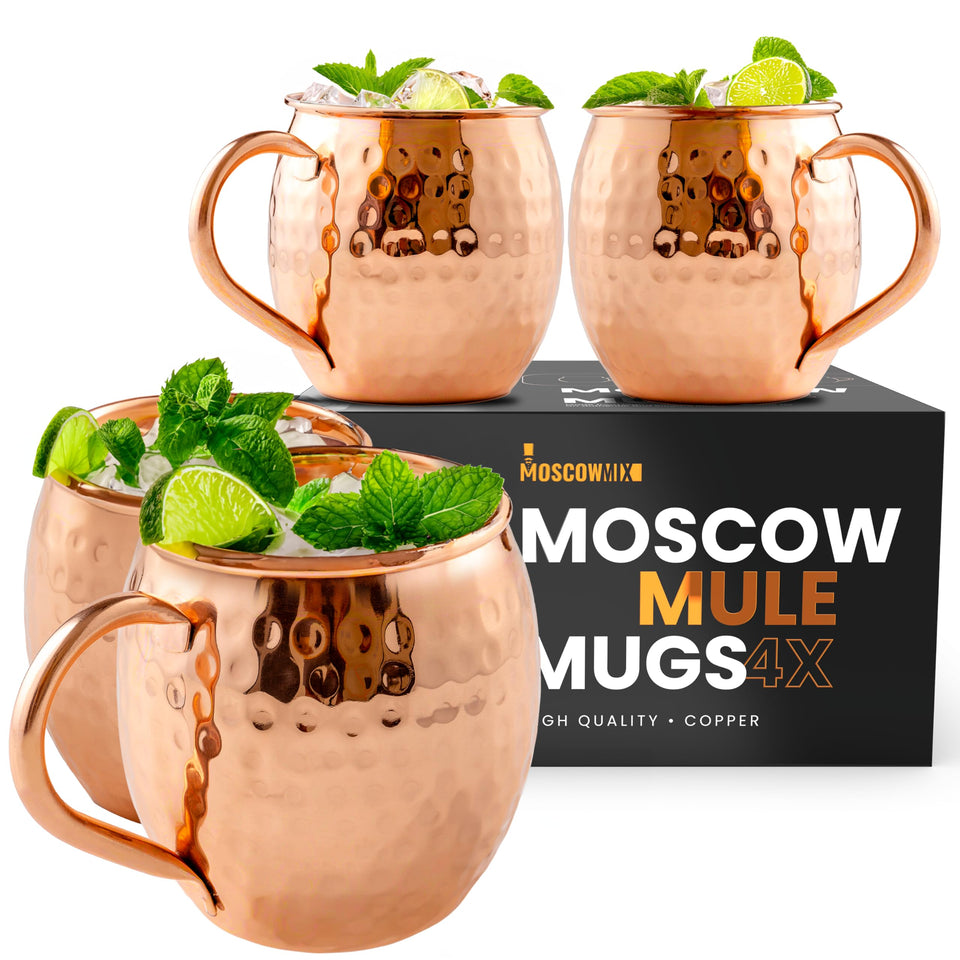 Moscow-Mix Moscow Mule Mugs set of 4 with 16 oz capacity for entertaining.