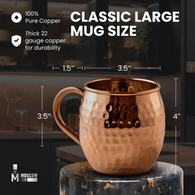 Moscow-Mix versatile copper mug for cocktails, mocktails, or water.