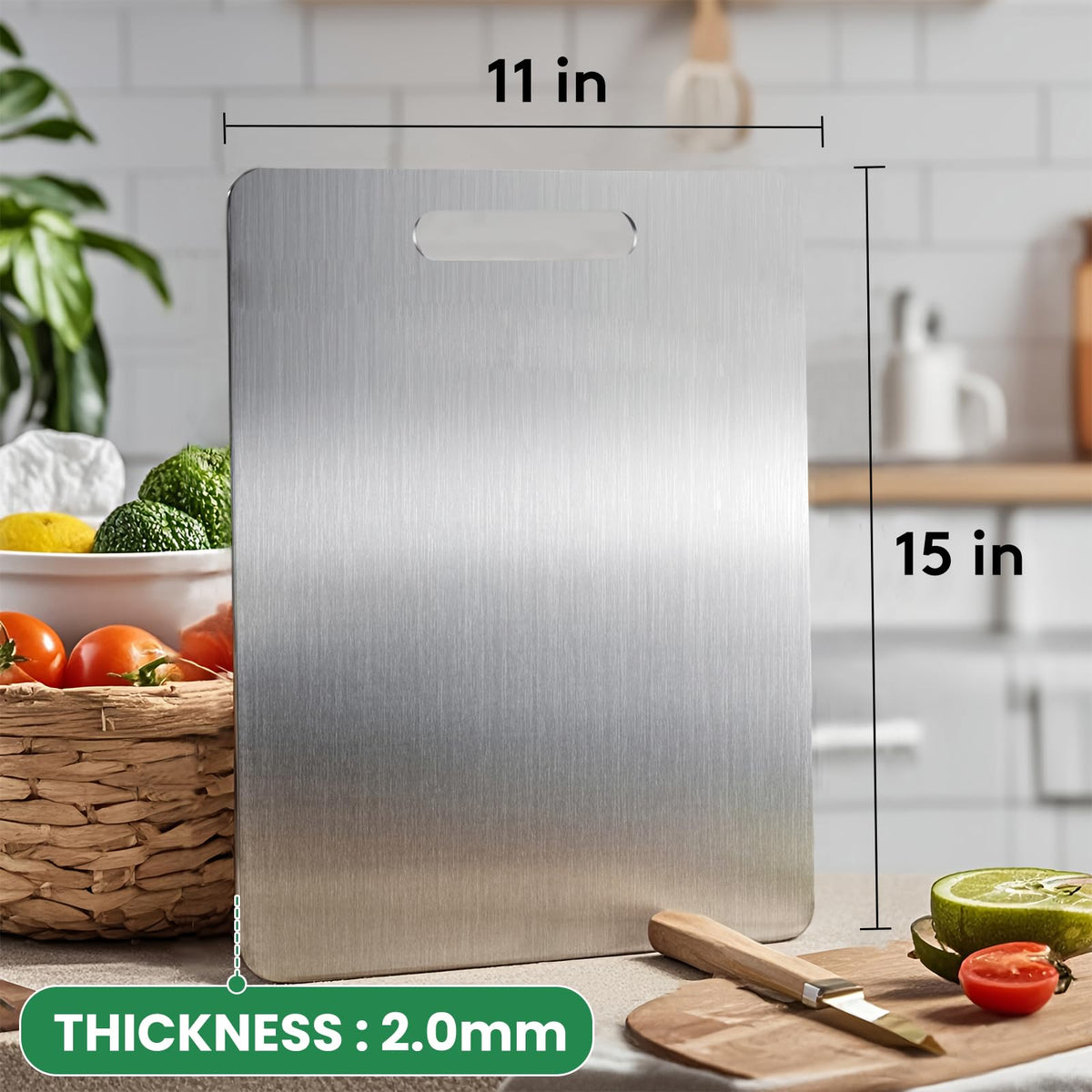 MOSDOOK non-porous titanium surface resists staining and odors.