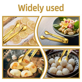 MOSIOBERDAVIAN dessert tongs in gold for bite-sized treats