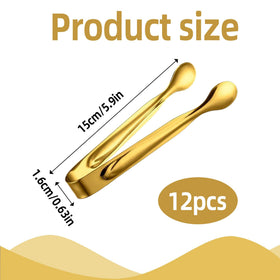 MOSIOBERDAVIAN gold sugar tongs ideal for easy pastry and dessert serving