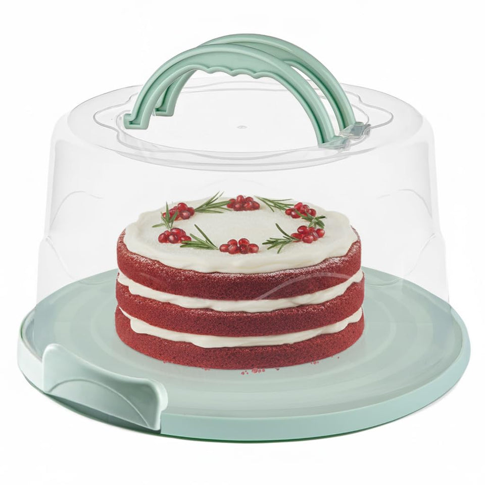 MosJos extra large cake carrier with dome lid for secure transport and elegant presentation.