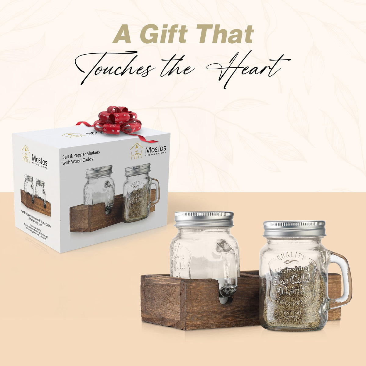 MosJos farmhouse decor display adds charm while keeping seasonings ready.