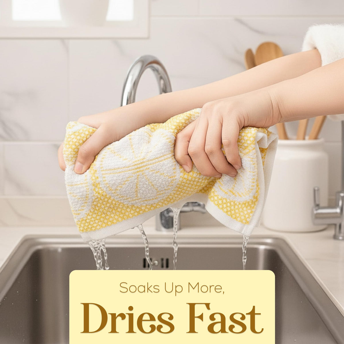 MosJos large kitchen towels resist fading after frequent laundering