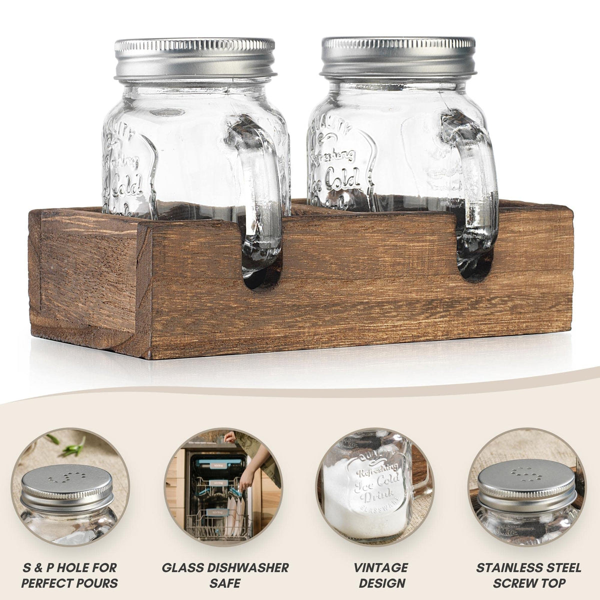 MosJos wide-opening screw lids enable easy refills with minimal mess.