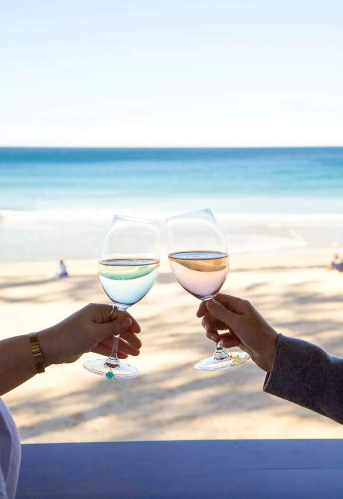 MOSNLEILA summer beach party decor helps guests distinguish drinks