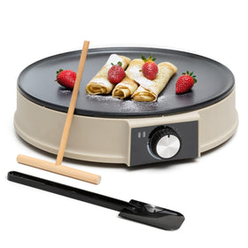 Moss and Stone 12inch crepe maker surface enables even cooking for pancakes and tortillas.