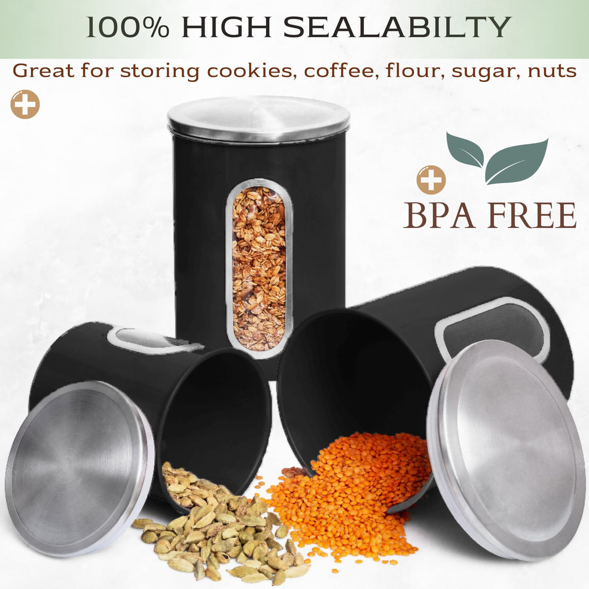 Moss & Stone medium canister keeps snacks organized and accessible.