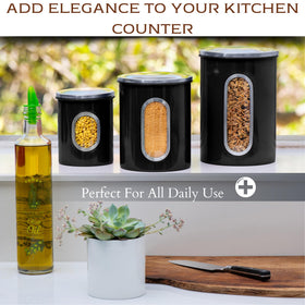 Moss & Stone small canister stores spices or sugar neatly.