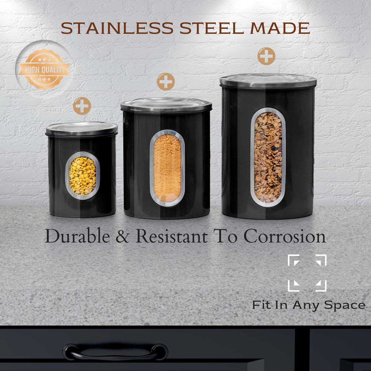 Moss & Stone fingerprint-resistant finish stays clean on the countertop.