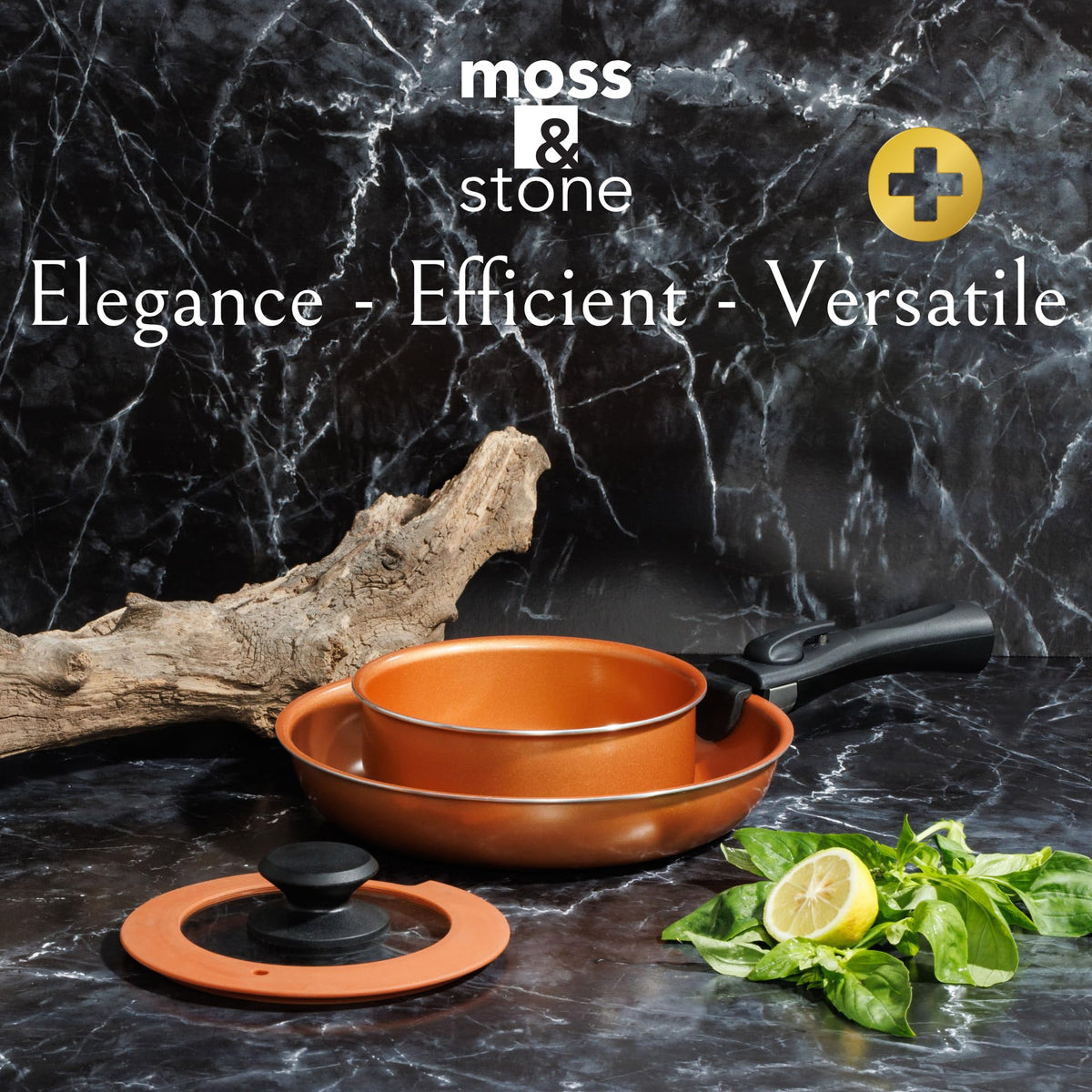 Moss & Stone non-toxic, PTFE and PFOA-free coating.