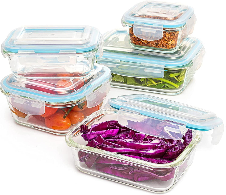 Moss & Stone 1000ml borosilicate container for meal prep with airtight seal.