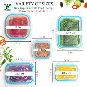 Moss & Stone 800ml borosilicate container ideal for fridge storage and reheating meals.