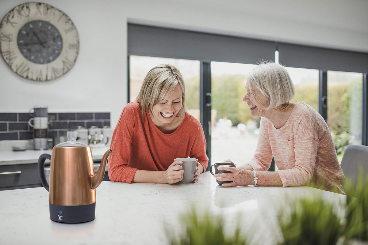 Moss & Stone copper percolator delivers inviting kitchen aroma